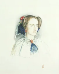 Porträt von Effie Ruskin, später Lady Millais (geb. Euphemia Chalmers Gray), 1853